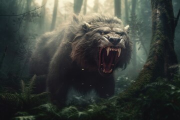 huge ferocious tiger