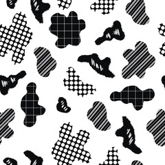 Spots pattern on a white background. This pattern is designed for various types of textiles, for prints on paper, as well as for prints on packaging.
