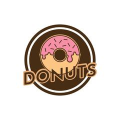Donut logo design emblem badge sticker creative idea