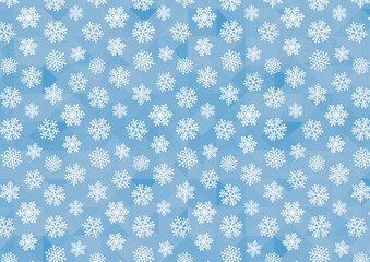 雪の結晶・スノーフレークの背景テクスチャ／冬・クリスマス