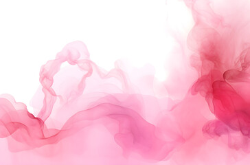 Fototapeta premium Abstract pink smoke watercolor on white background
