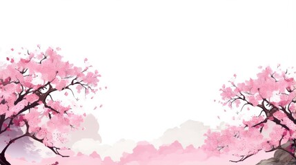 Obraz na płótnie Canvas design template of cherry blossoms