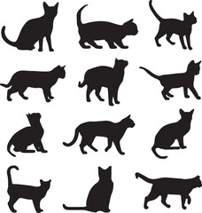 Cat Silhouette Vector Pack