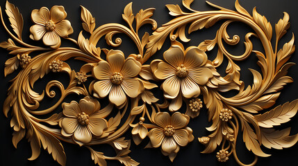 Thai pattern gold color.