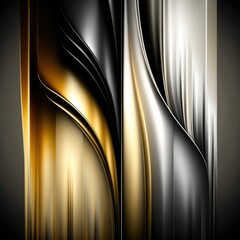 Vertical Ombre Design: Transforming Silver into Radiant Gold in a Flowing Masterpiece