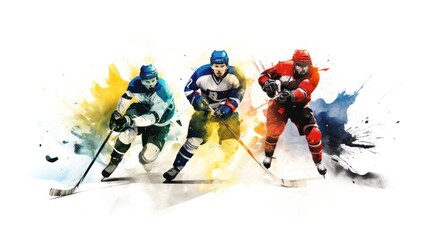 design template for ice hockey sports - obrazy, fototapety, plakaty