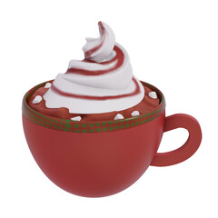 3D realistic Christmas holiday illustration Isolated on transparent background
