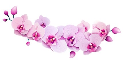 Fototapeta na wymiar Design template for orchid flowers