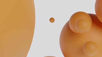 Abstract Spheres: Geometric Contemporary Art - 3D render, Creative Design, Minimalist Composition, Visual Symmetry, and Innovative Structure