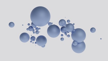 Abstract Spheres: Geometric Contemporary Art - 3D render, Creative Design, Minimalist Composition, Visual Symmetry, and Innovative Structure