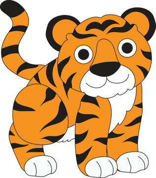 illustration of a cute tiger