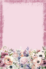 wedding card, background flowers