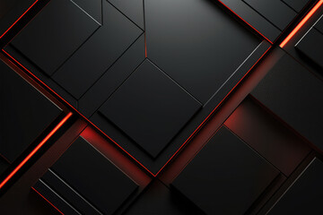 Metallic gray black technology overlaid with red light on background