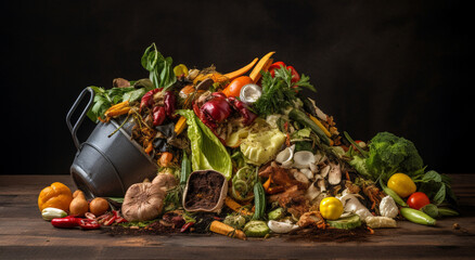 supermarket food waste, fruits, vegetables