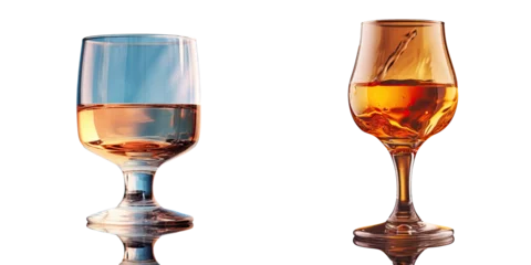 Fotobehang Close up shot of alcohol in glass transparent background © 2rogan