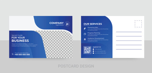 Corporate postcard template design. Print Ready Corporate Professional Business Postcard Design, Event Card Design, Direct Mail EDDM Template, Invitation Design