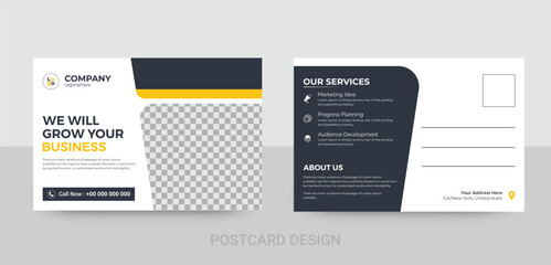 Real estate EDDM postcard template with red and black color for real estate business fully editable file	