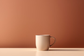 Simple cup of coffee with copy space and vibrant background