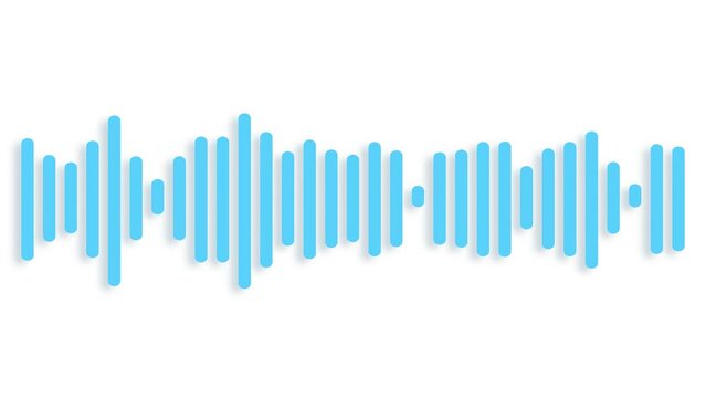 Minimalist HUD Waveform Audio. Abstract blue glow neon sound waves background. Audio Waveform Abstract music waves oscillation modern. Futuristic sound wave visualization. Synthetic technology sample