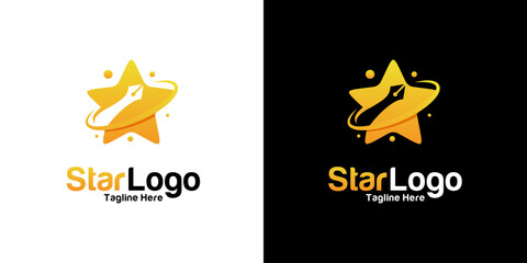 Vector star education logo, academic creative, education logo design vector template