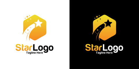Vector star education logo, academic creative, education logo design vector template