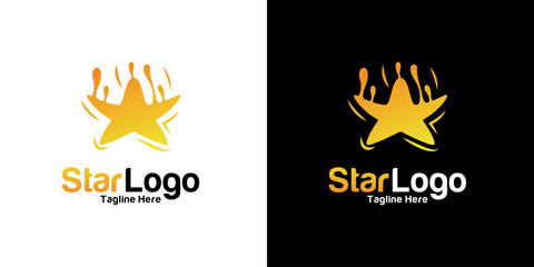 Vector star education logo, academic creative, education logo design vector template