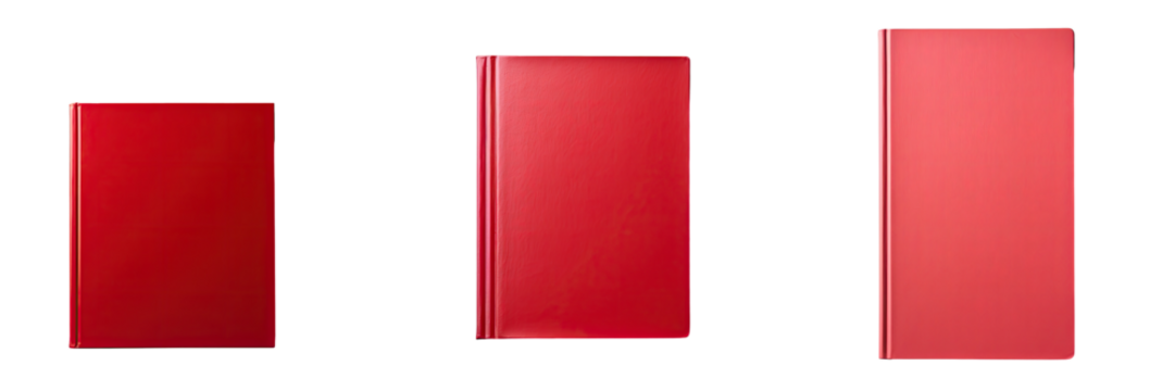 Red book on a transparent background available white space psychology concept reading