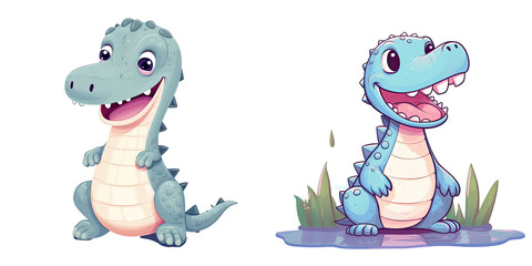 Naklejka premium Adorable reptile transparent background