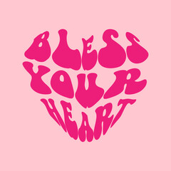 bless your heart motivational typography t shirt design