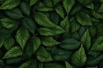 background of volumetric leaves seamless
