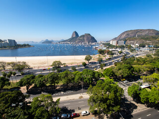 View to Sugarloaf Mountain in Rio de Janeiro Brazil