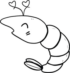 illustration of a shrimp
