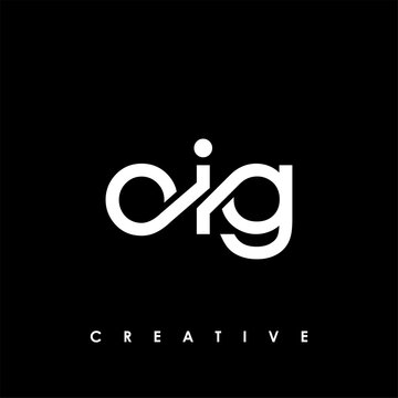 OIG Letter Initial Logo Design Template Vector Illustration