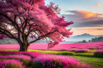 pink-flowers-blooming-on-the-branches-of-a-tree