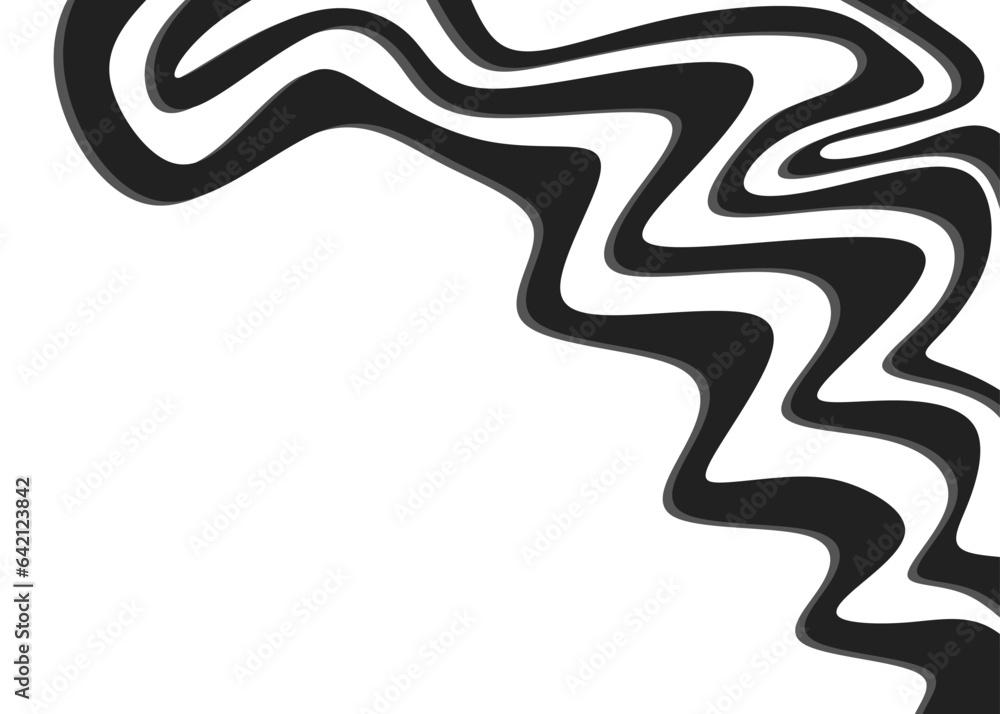 Poster abstract background with wavy line pattern and with some copy space area