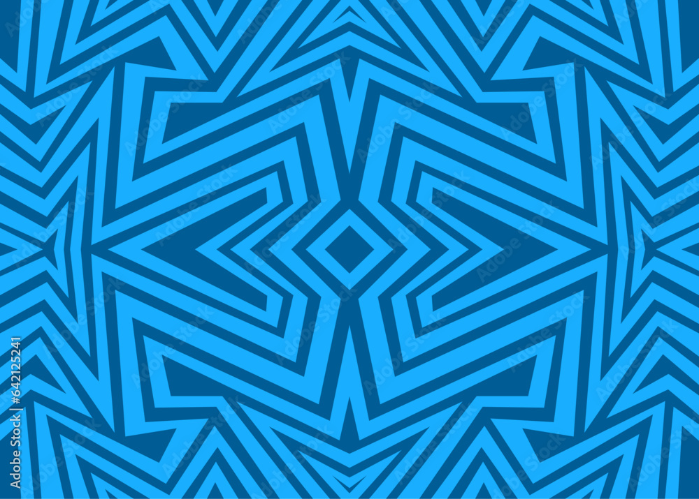 Poster abstract background with reflective mosaic and geometric lines pattern. seamless aztec ornament