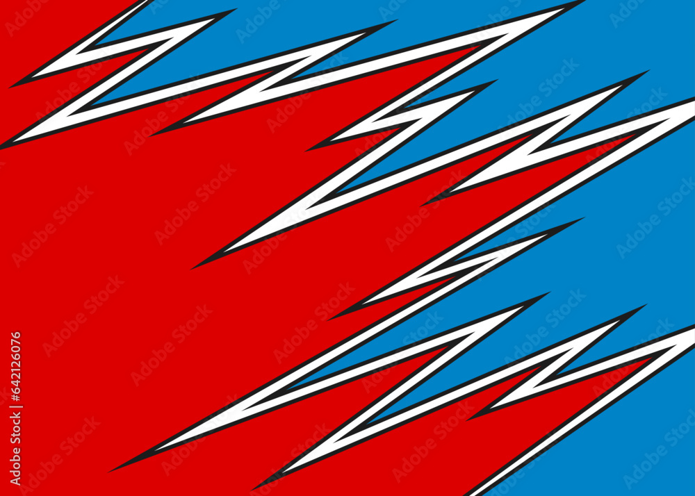 Aufkleber two sided backgrounds separated with zigzag line pattern. colorful zigzag background