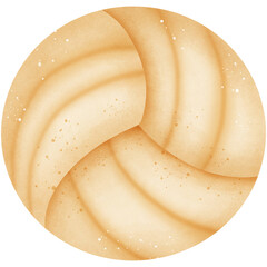 Single light orange Sepak Takraw Ball illustration