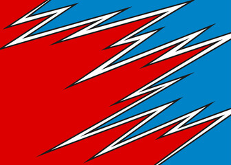 Two sided backgrounds separated with zigzag line pattern. Colorful zigzag background