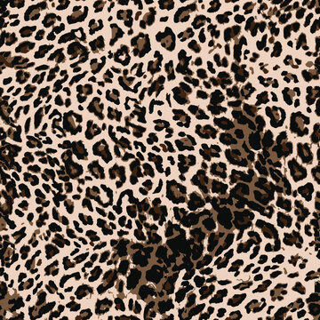 seamless leopard skin pattern on background