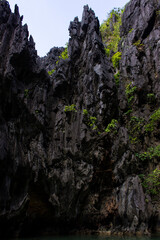 Fototapeta na wymiar Limestone rocks on the islands of the Philippines