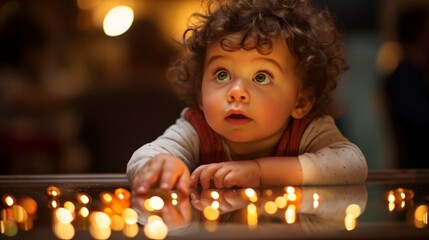 child with candles