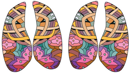 Bull hooves print. Decorative unusual object