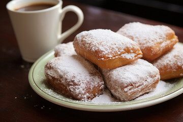 Homemade French beignets, a culinary delight