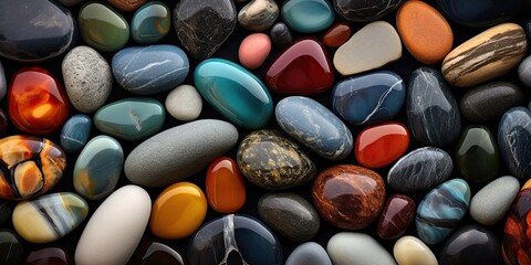 Obraz na płótnie Canvas Beautiful colored stones background