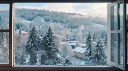 Watch and Marvel: Snow-Covered Landscapes Outside the Window 