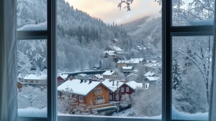 Through Snow and Glass: A View of Snow-Covered Canopies