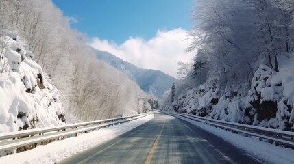 Snowy Roads Beckon: A Journey Through Frosty Landscapes