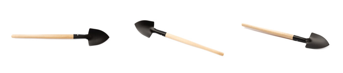 Garden shovel isolated on white background.