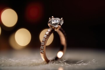 luxurious designer ring jewel photography for couple ceremony generative ai